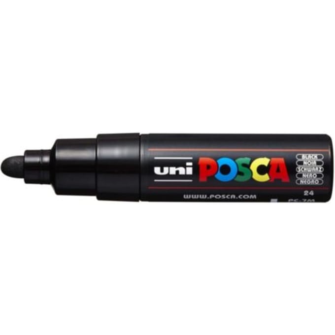 Posca marker met conische punt schrijfdikte breed zwart