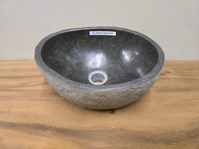 Waskom Natuursteen - 34x27x15cm - FL23412