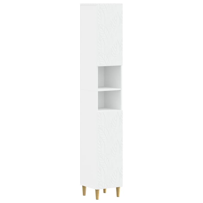 vidaXL - Badkamerkast - met - Open - Plank - DELFT - Wit - 30 - x - 31 - x - 190 - cm