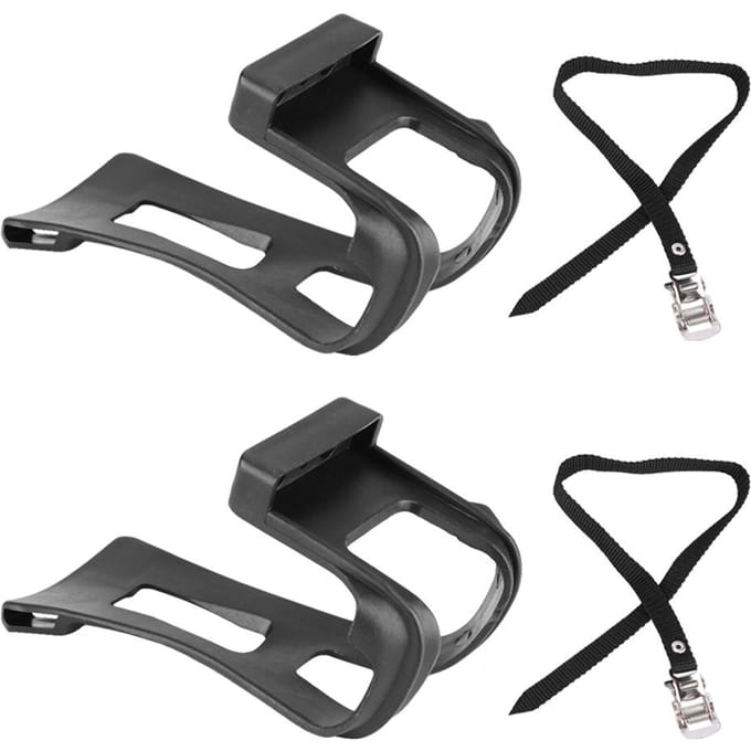 1 ensemble de clips et sangles antidérapants pour pédales de vélo de route fixie gray