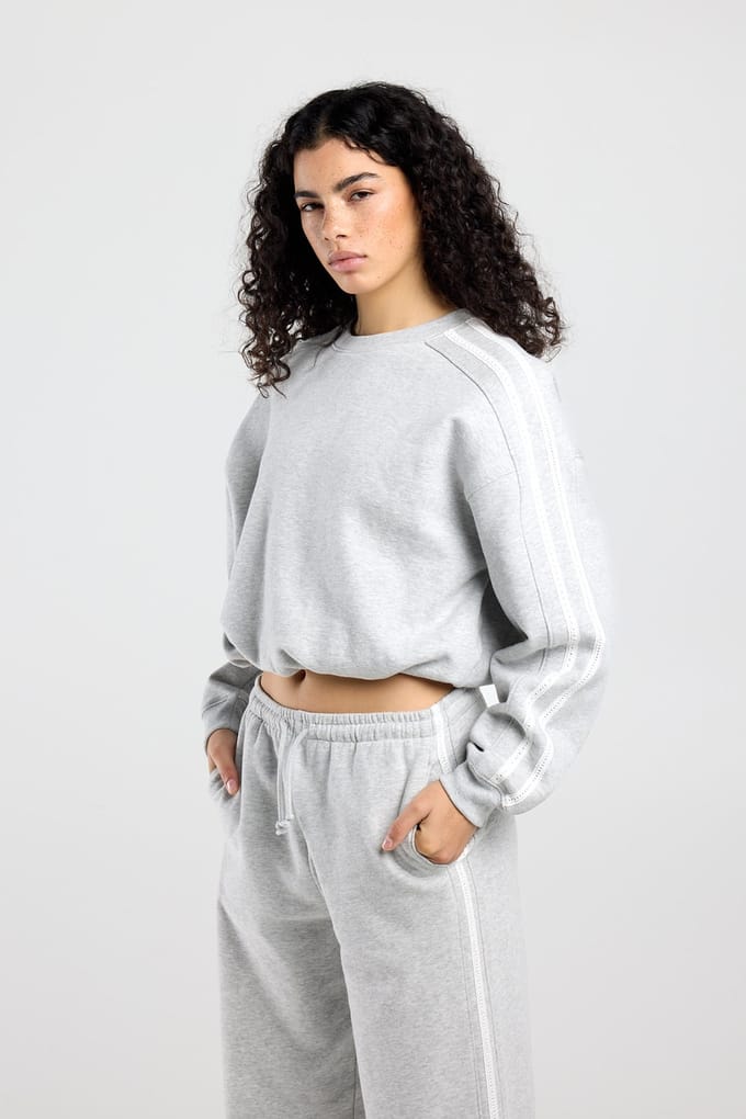 America Today Siloh Mid Grey Melange Größe: M | Pullover Outlet | Damen | Grau
