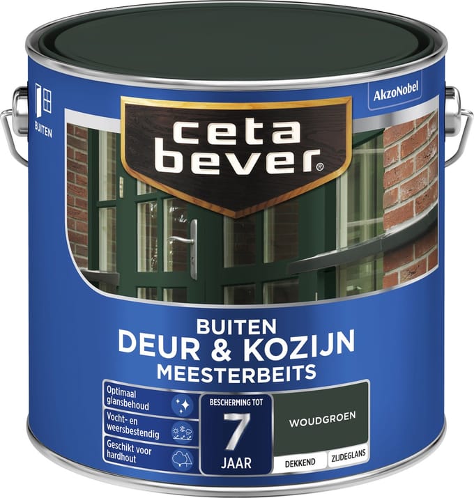 Cetabever - Meesterbeits Deur & Kozijn Dekkend - Woudgroen - 2,5 L
