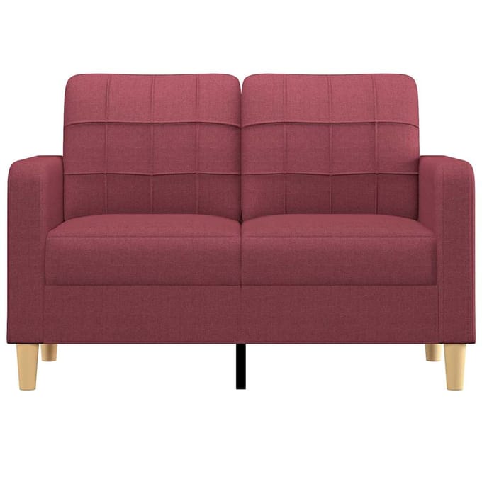 vidaXL - Tweezitsbank - 120 - cm - stof - wijnrood