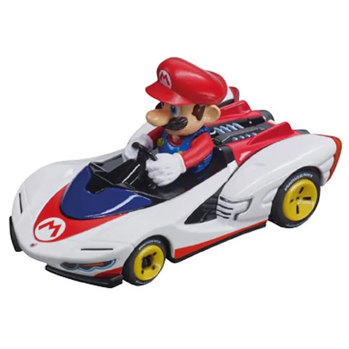 Carrera Speelgoedvoertuig Auto - P-S Mario Kart - P-Wing Twinpack - Mario - Yoshi - Pull Back Auto - Terugtrekauto - 1:43