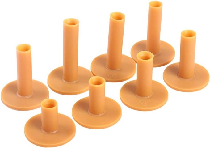 Golf Tees Houder van Rubber - 8 Stuks met Diverse Maten voor Oefeningen