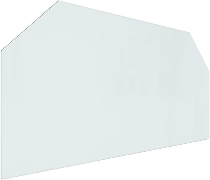 Zeshoekige Vuurvaste Glasplaat voor Open Haard 120x60 cm