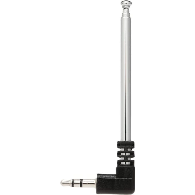 FM-radioantenne 3,5 mm intrekbare antenne 4 secties L-vorm 240 mm antenne zilver