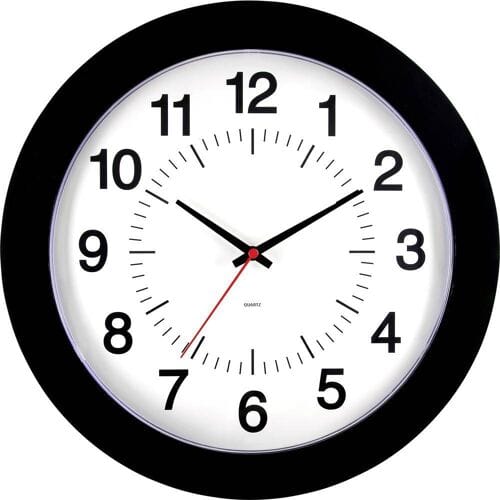 EUROTIME 80514-05 Wandklok Kwarts 30.5 cm x 30.5 cm Zwart