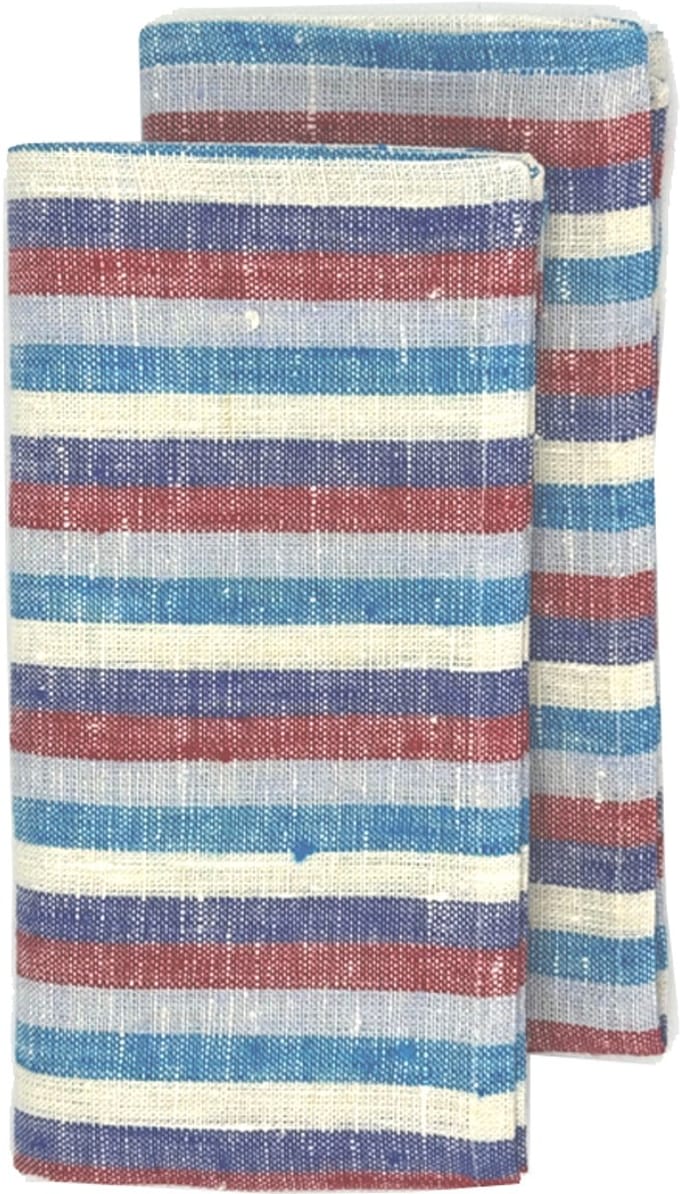Himla Maya Servet - 4 stuks - stripe ultra oceaan