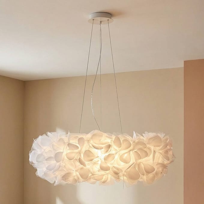 SLAMP Clizia Mama Non Mama Hanglamp Groot Wit/ Doorzichtig Draad