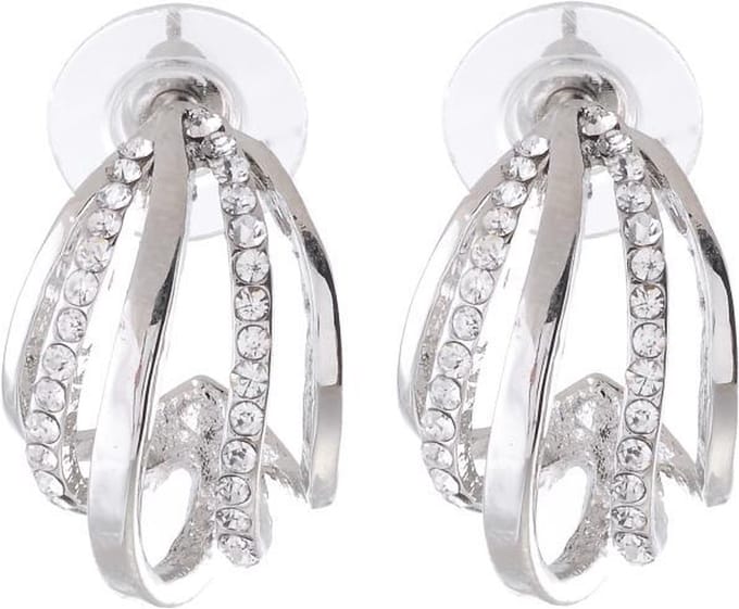 Behave - Oorsteker dames - Zilverkleur - Chique stijl - 2 cm