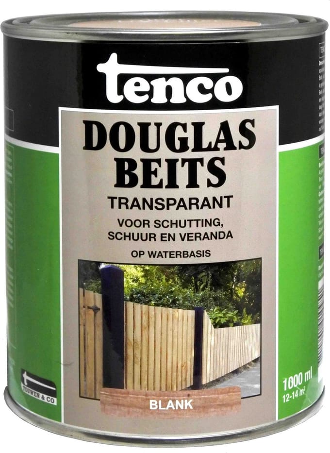Tenco douglas beits waterbasis transparant blank - 1 liter