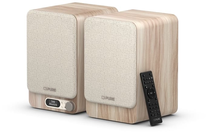 Pure Classic Active - Het tv-/hifi-/radio-geluidssysteem, Wit/Eiken