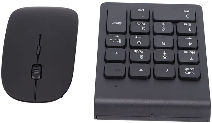 Allecto - Draadloos Toetsenblok Muiscombinatie - Plug-and-Play - Compact formaat - Brede Compatibiliteit - Ideaal voor Reis en Kantoor
