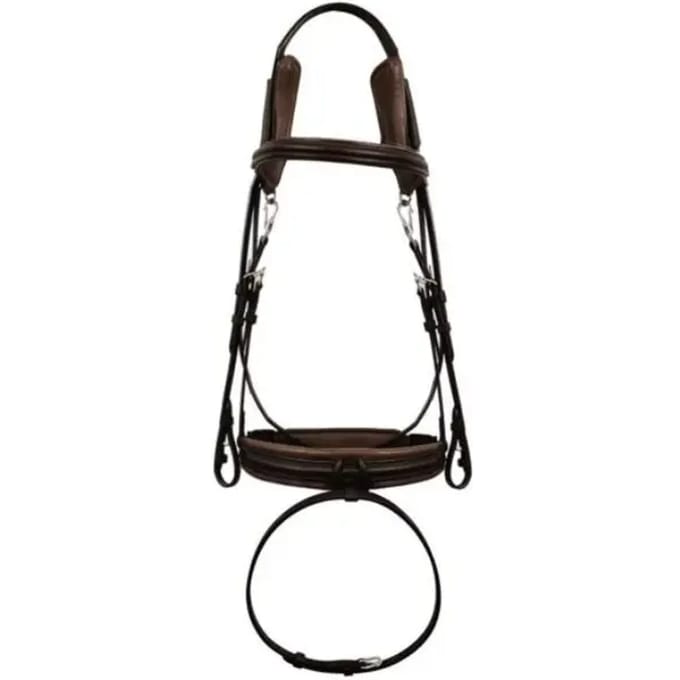Snaffle hoofdstel met comfort neusriem Silver Crown Code 01