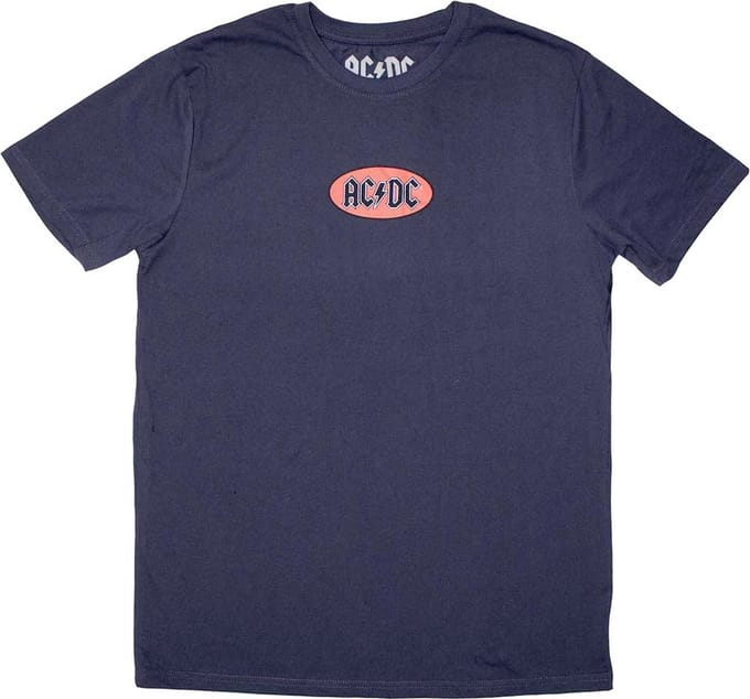 AC/DC - Mini Oval Logo Heren T-shirt - M - Blauw
