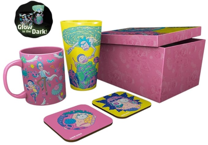 RICK AND MORTY - Pck Glass XXL +Mug+ 2 Coasters"Pattern