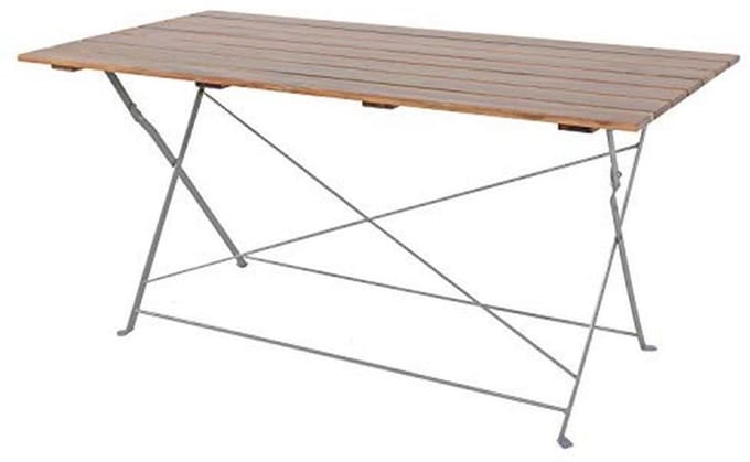 Inklapbare Tuintafel - Biertuintafel van Acacia Hout en Staal 120x60cm