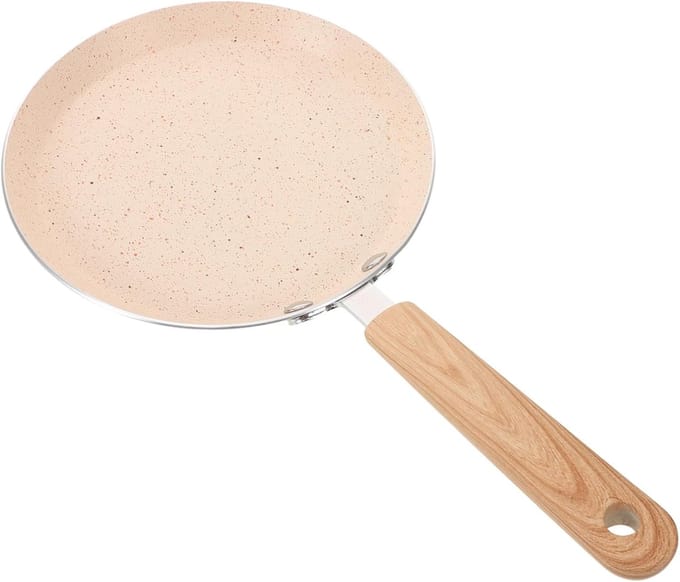 Koekenpan - Platte pan - Pannenkoeken Bakken - Antiaanbaklaag - 33.7 cm - Khaki