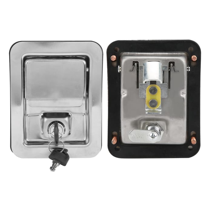 Peddelvergrendeling 304 RVS Handgreep Slot Sleutels Kit voor Unit Bouwmachines gray