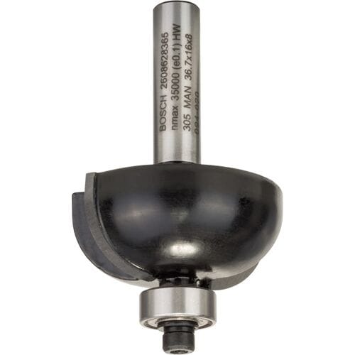 Bosch Accessories 2608628365 Halfrondprofielfrees Hardmetaal Lengte 58 mm Afmeting, Ø 36.7 mm Schachtdiameter 8 mm