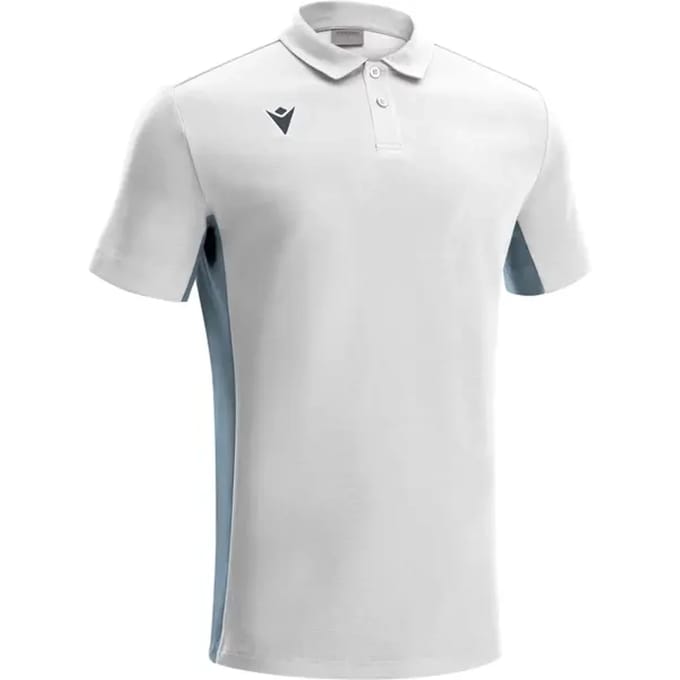 Macron Clarinet Polo Heren - Wit / Zilver | Maat: L