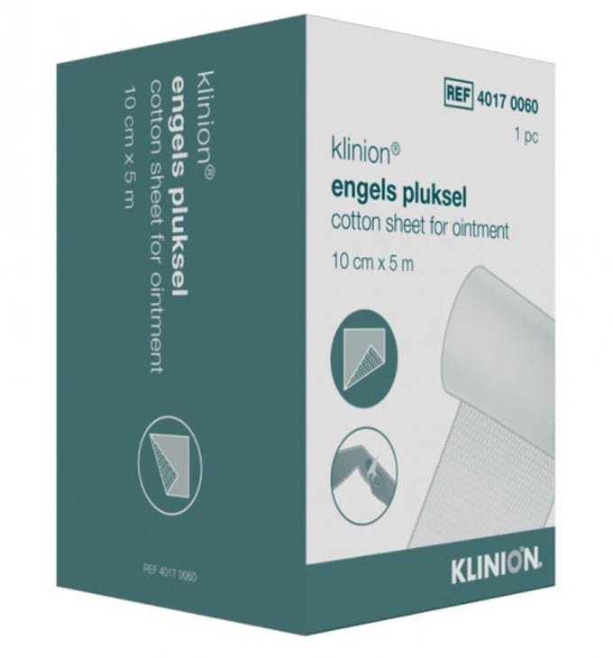 Klinion Engels Pluksel 45cm x 5m Klinion - Wit - Katoen - Zalf afdekker