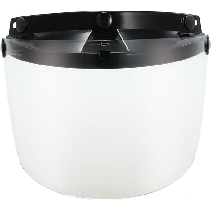 Universeel 3-drukknoop opklapbaar vizier schild lens voor open gezicht motorhelm transparant