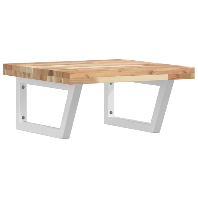 vidaXL - Badkamer - wandschap - staal - en - massief - acaciahout