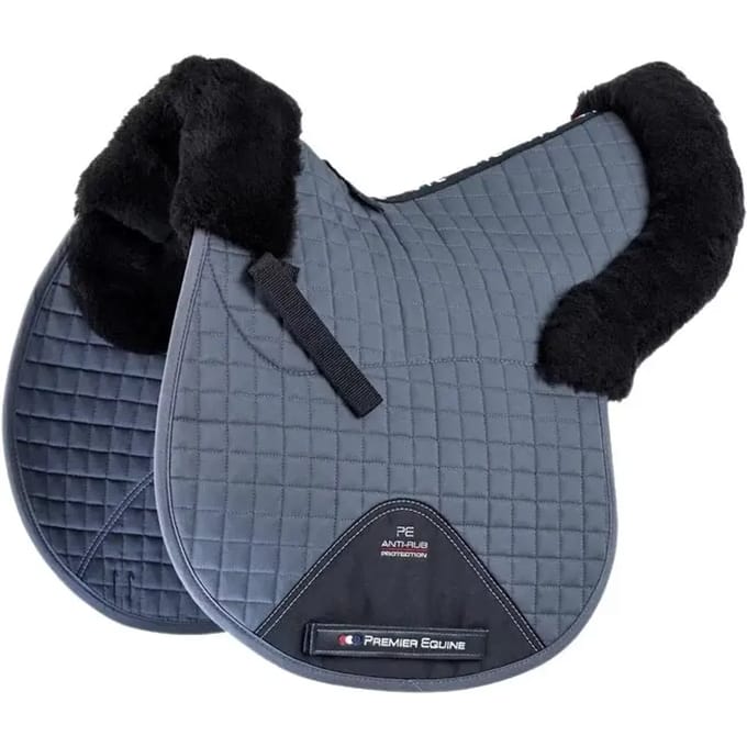 Geïntegreerd synthetisch schapenvacht zadeldek Premier Equine GP/Jump Numnah