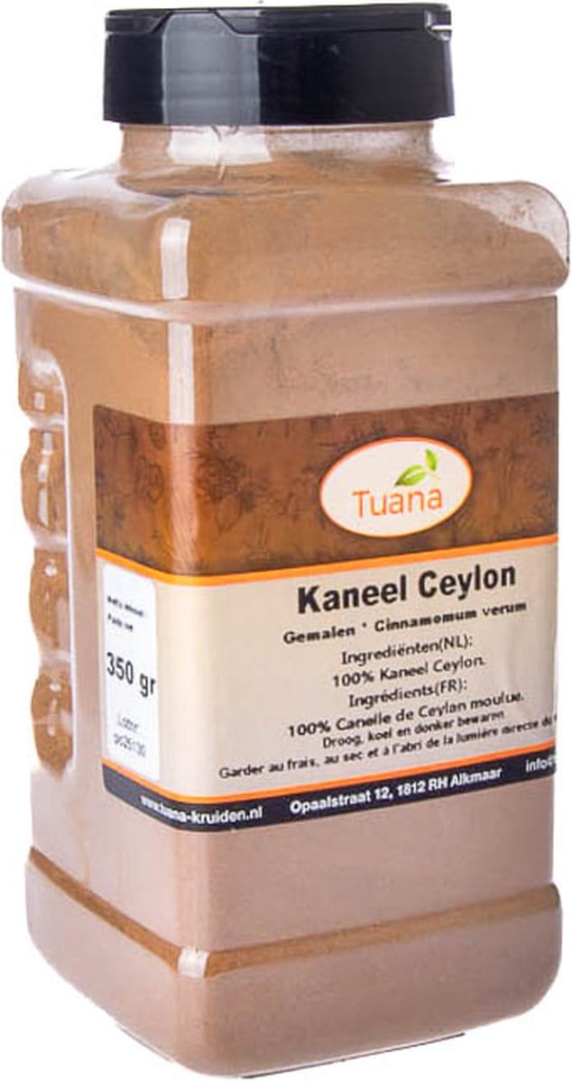 Tuana Kruiden - Kaneel Ceylon Gemalen - Strooibus 350 Gram - Tuanashop - GP-K-0002