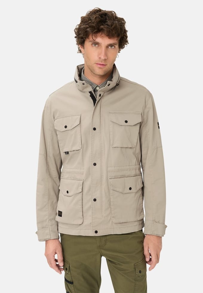camel active Blouson met oprolbare capuchon - Maat menswear-33 - Beige