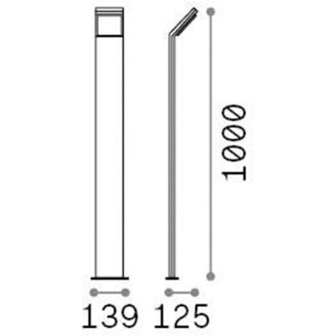 Ideal Lux Style LED tuinpadverlichting, bruin, hoogte 100 cm, 3.000 K