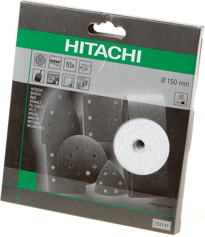 Hikoki Schuurschijf diameter150 k40 velcro wit (10 st)