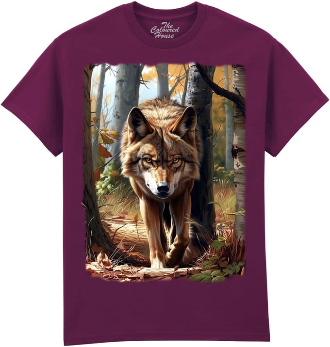 Wolf Wolven Autumn Approaching The Coloured House T-shirt M