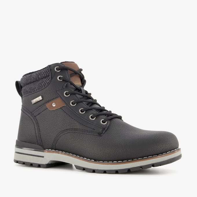 Blue Box gevoerde heren veterboots zwart - Maat 43