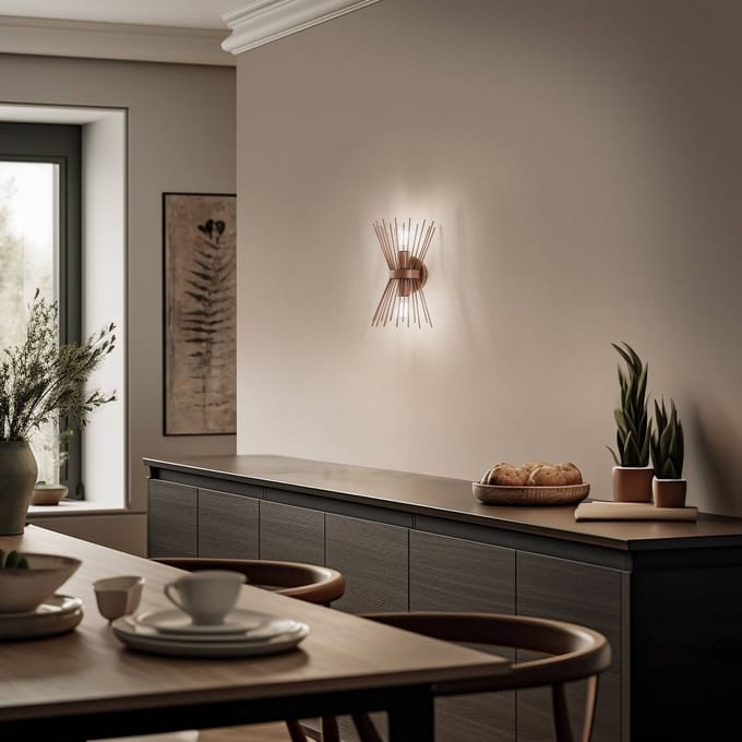 Opviq Wandlamp GMN-000010 omhoog/omlaag koper