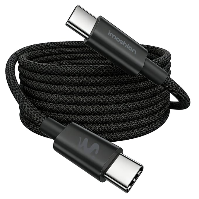 imoshion Braided USB-C naar USB-C kabel 100W - 2 meter - Zwart
