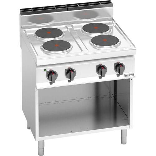 GGM Gastro Elektroherd - 10,4 kW - 4 Platten Rund Zilver