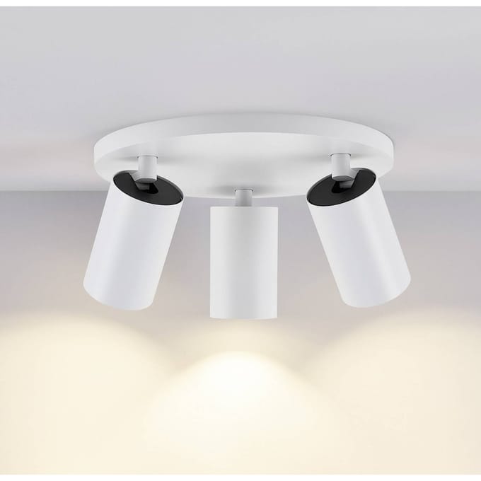 Deko-Light CAN TILT plafondspot, wit, Ø 23 cm, 3-lamps, metaal, GU10
