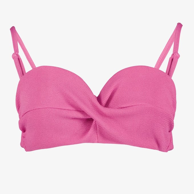 Osaga voorgevormde dames bikinitop met structuur roze - Maat L