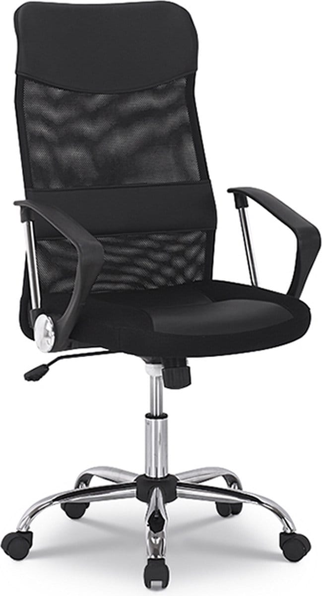 Bureaustoel Sienna Zwart - Polyester - Hoogte 109 cm