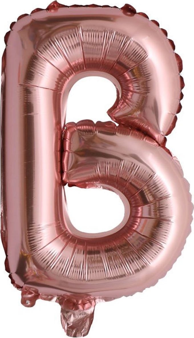 Folieballon / Letterballon Rose Goud  - Letter B - 41cm