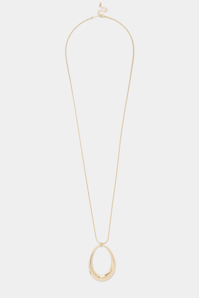 Yours Goudkleurige Lange Druppelvormige Hangerkettingsize One Size