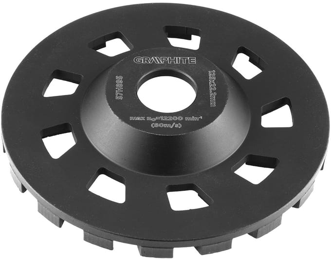 Graphite Serieel - Diamantslijpschijf - 125 mm - Segment C - Voor Beton en Steen