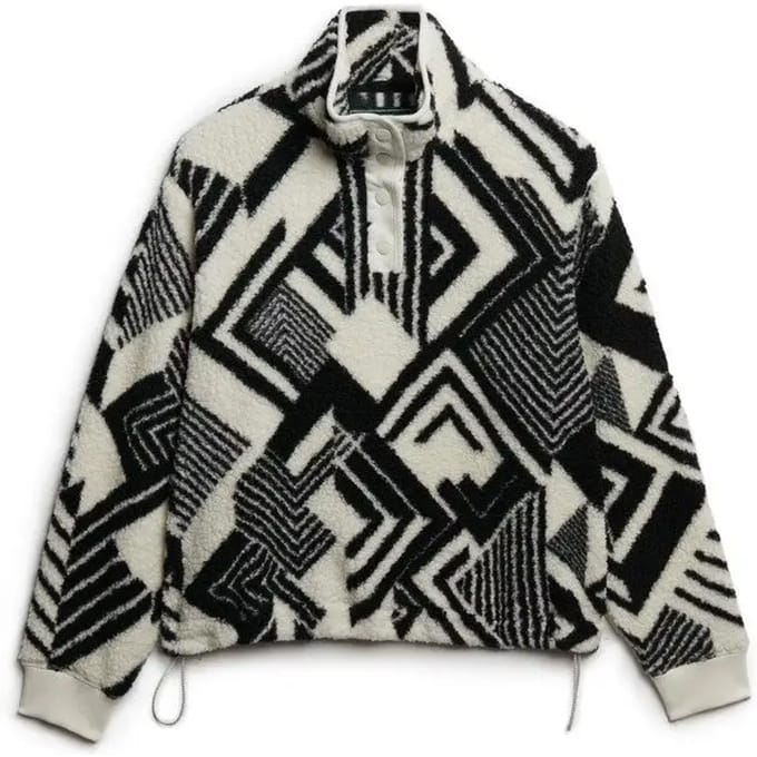 Damessweatshirt met halve rits Superdry Super Soft