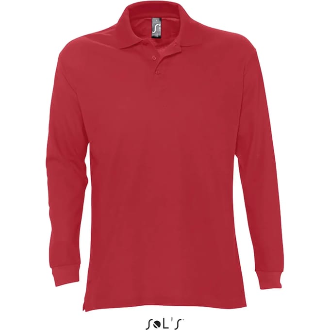 SOL'S Long Sleeve Polo Star L539 - Red - XL