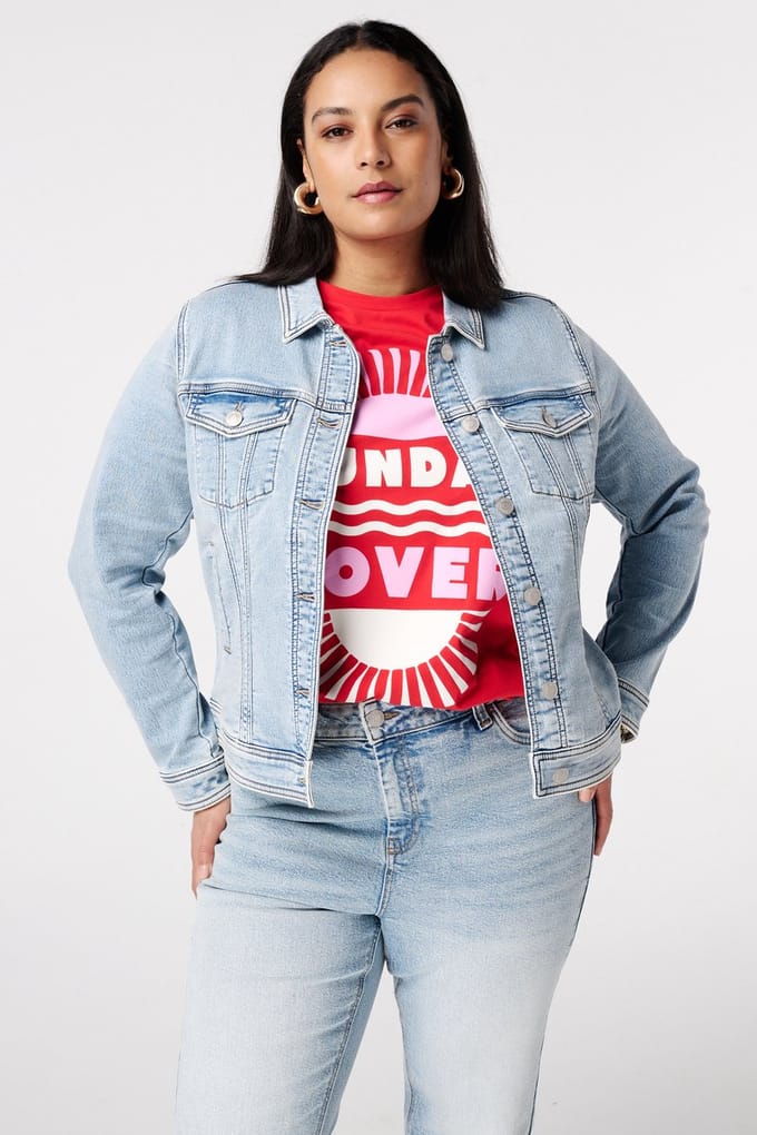 MS Mode Jacket Spijkerjas met knoopsluiting
