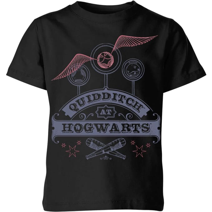 Harry Potter Quidditch At Hogwarts Kids' T-Shirt - Black - 98/104 (3-4 jaar)