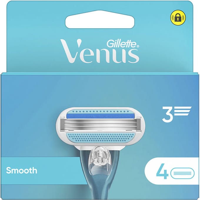 Gillette Venus Smooth - Mesjes Met Beschermende Kussentjes - 4 Navulmesjes